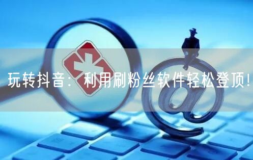 玩转抖音：利用刷粉丝软件轻松登顶！