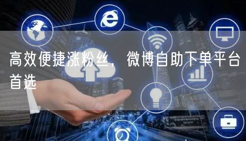 高效便捷涨粉丝，微博自助下单平台首选