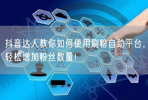 抖音达人教你如何使用刷粉自助平台，轻松增加粉丝数量！