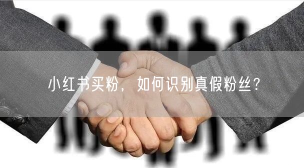 小红书买粉，如何识别真假粉丝？